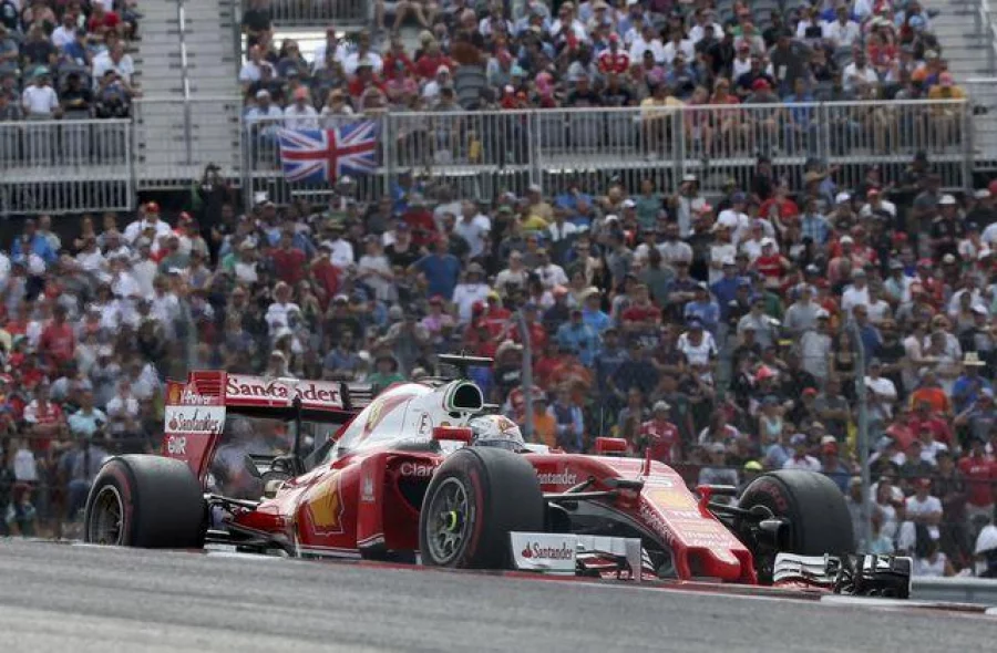 Formula One F1 - U.S. Grand Prix - Circuit of the Americas, Austin, Texas, U.S., 23/10/16. Ferrari's Sebastian Vettel of Germany competes. REUTERS/Adrees Latif