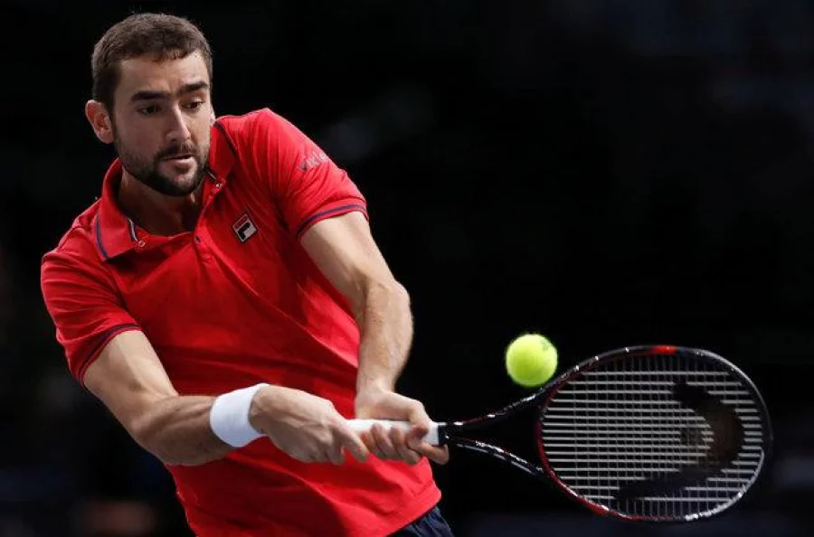 - 3/11/2016. Marin Cilic of Croatia returns the ball. REUTERS/Gonzalo Fuentes