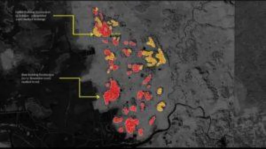 Satellite images show destruction across five villages [HRW] 