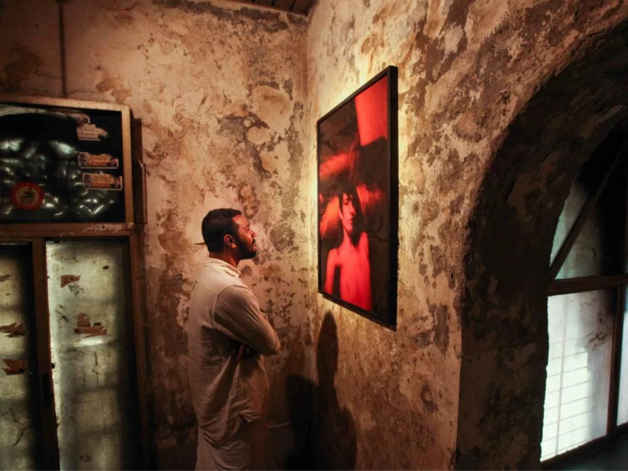 Visitors looking at the exhibit at CHobi Mela IX, Photo: Rajib Dhar