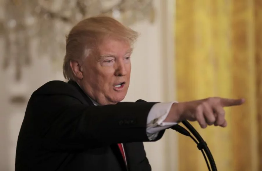 US President Donald Trump takes questions during a news conference at the White House in Washington, US, February 16, 2017. REUTERS/Carlos Barria