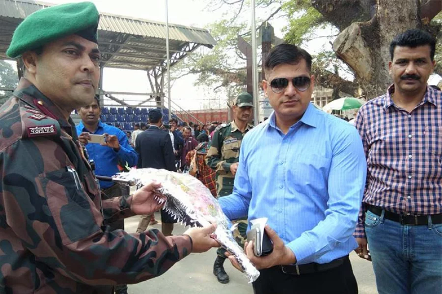 BSF basketball team arrives in Bangladesh to play BGB