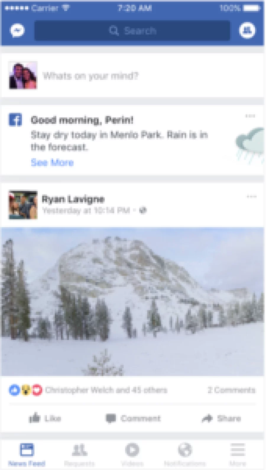 facebook weather 2