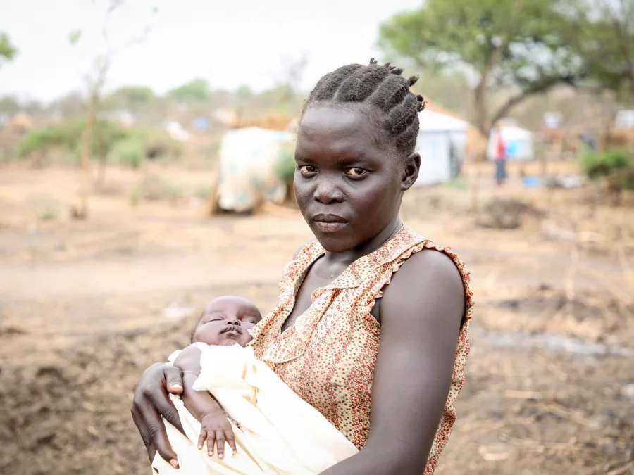 Joy, 14, fled her village in South Sudan when she was eight months pregnant Simon Edmunds/Save the Children 