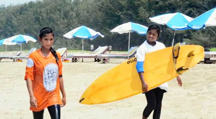 Surfing as a hobby began in earnest with local girls, many from lower income families