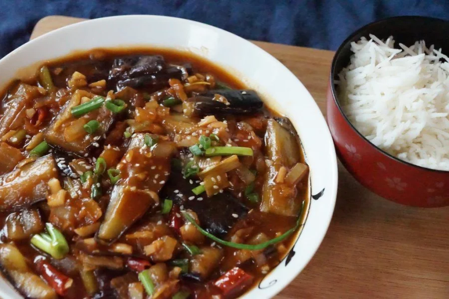 Chinese eggplant in garlic sauce 2