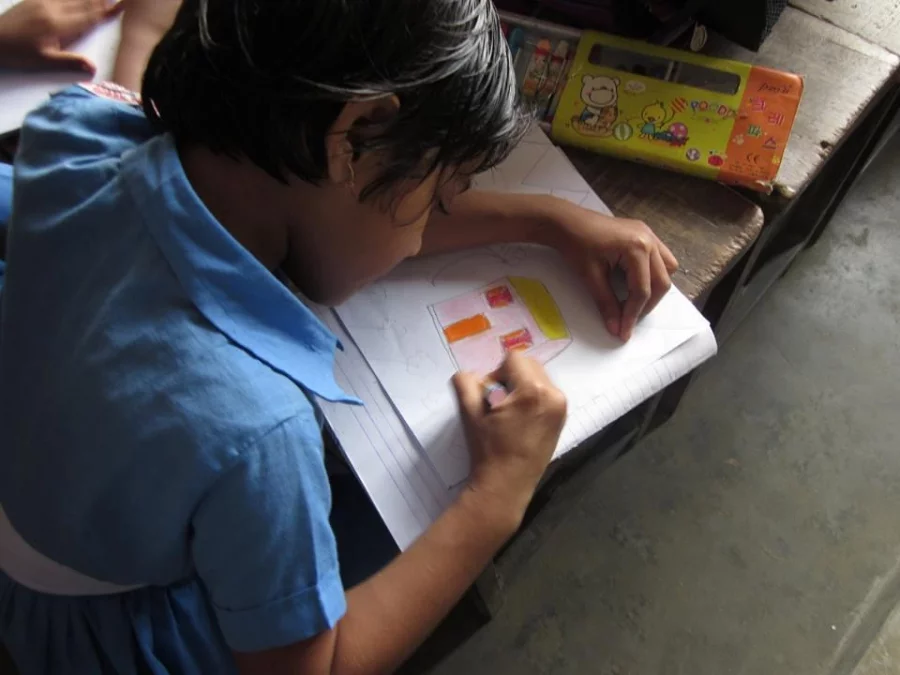 AMAL organises children’s art competitions in the slums of Dhaka city allowing the kids to discover their talents Courtesy