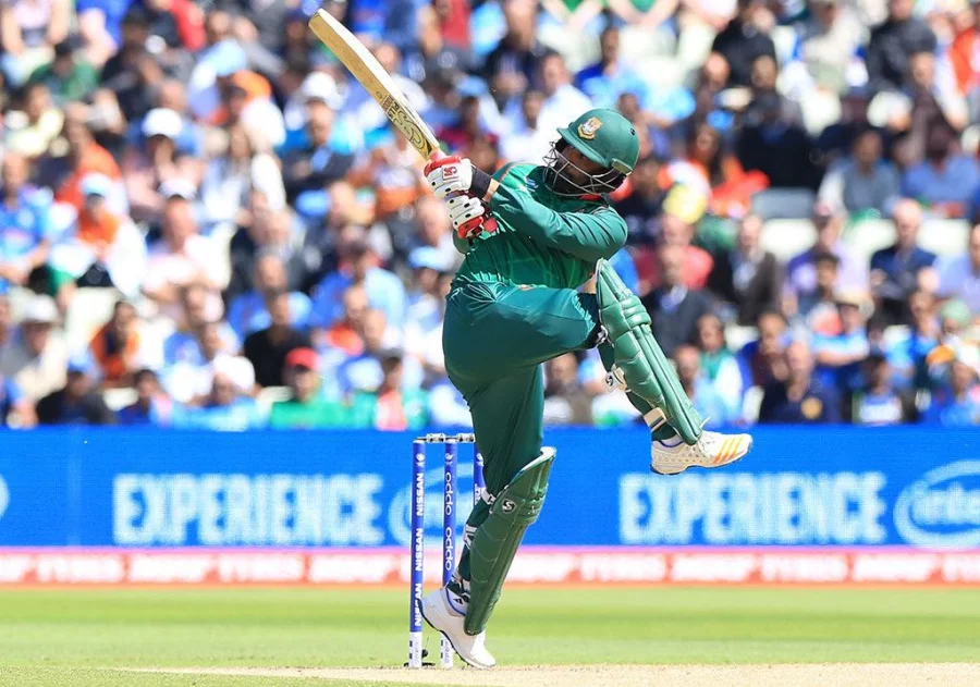Bangladesh batsman Tamim Iqbal strikes a boundary in the semi-final of the ICC Champions Trophy 2017 MD Manik/Dhaka Tribune