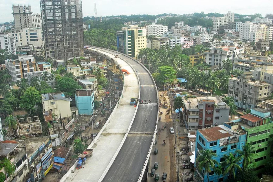 The 5.2km long and 54-feet wide Akhtaruzzaman flyover in Chittagong costs Tk697cr Rabin Chowdhury/Dhaka Tribune