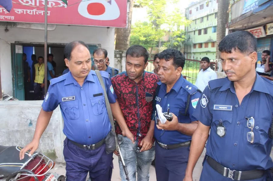 Police arrest Jessore city unit  Chhatra Leauge Library Affairs Secretary Mejbauddin Sumon in connection with the attack on the traffic office on June 7, 2017 Dhaka Tribune