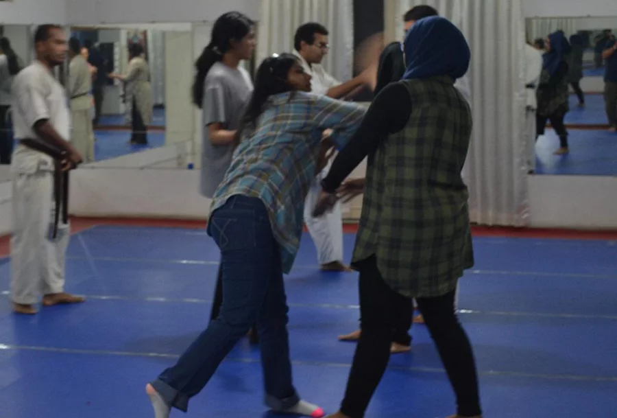 A pair of trainees perform counteroffensive moves Courtesy
