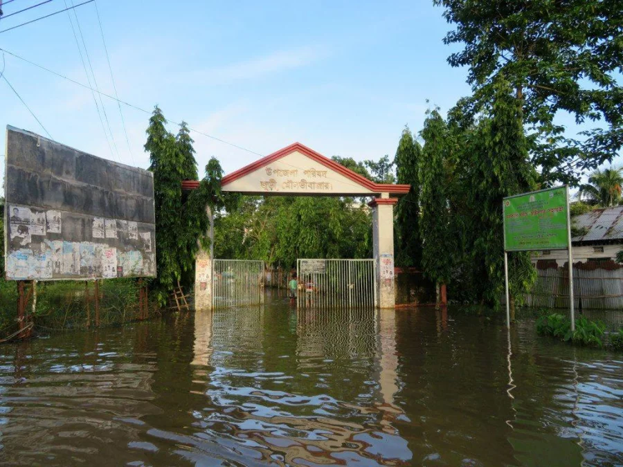Almost every establishment in parts of Moulvibazar are now waterlogged Dhaka Tribune