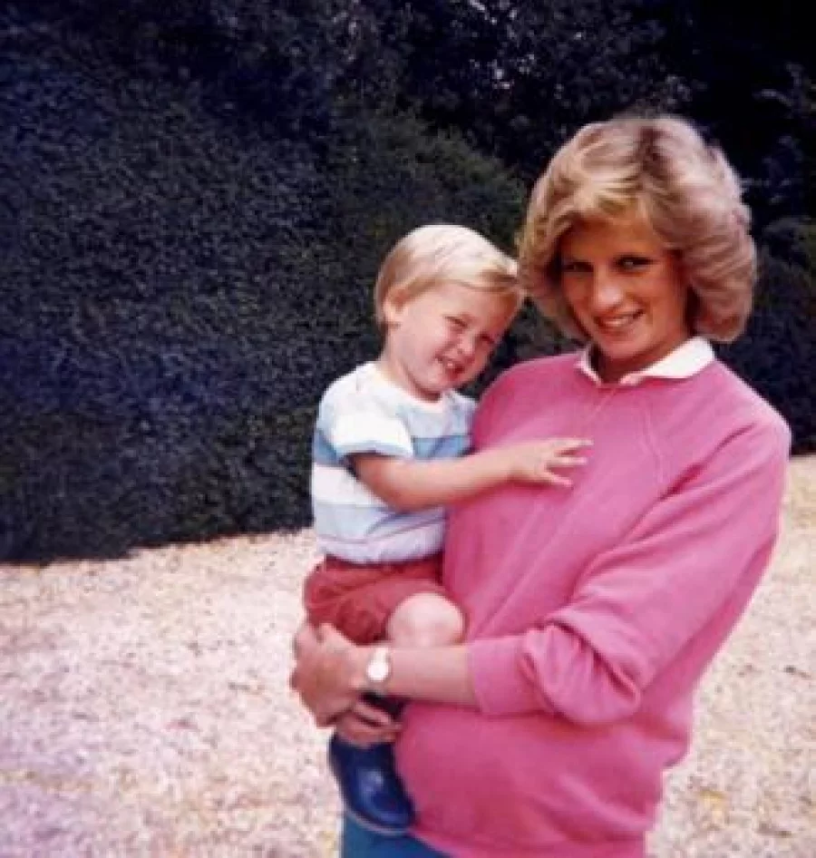 Britain's Prince William, the Duke of Cambridge, and the late Diana, Princess of Wales are seen in an undated photo released by Kensington Palace on July 23, 2017 Kensington Palace/Pool/ Handout via Reuters