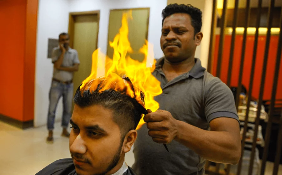 Set your hair on fire for a new look