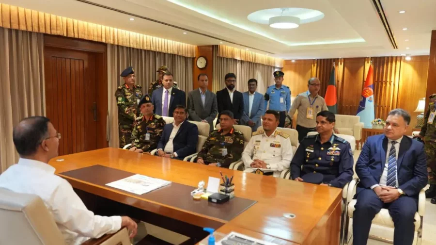 PM Tarique attends office at Armed Forces Division for first time